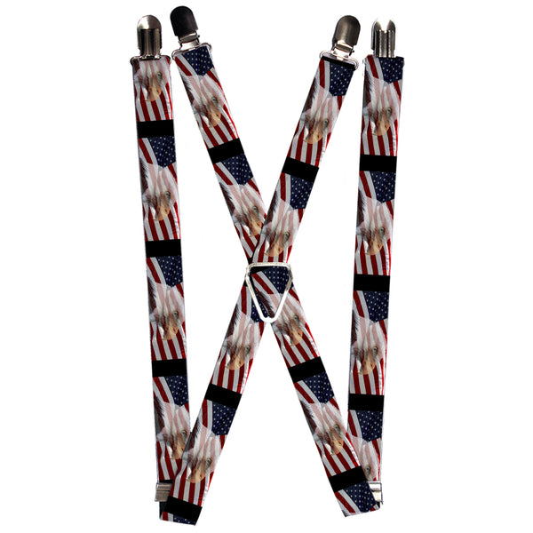 Buckle-Down Suspenders - 1.0" - American Eagle Flags
