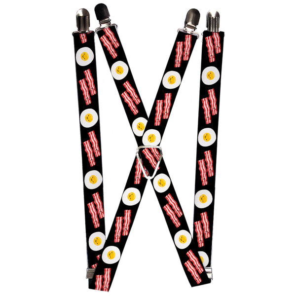 Buckle-Down Suspenders - 1.0" - Bacon & Eggs Black