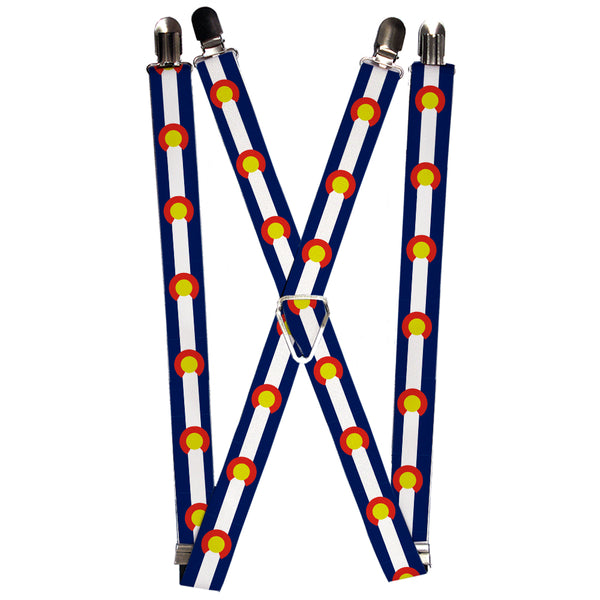 Buckle-Down Suspenders - 1.0" - Colorado Flags2 Repeat