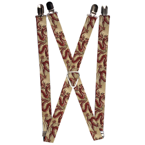 Buckle-Down Suspenders - 1.0" - Dragons Tan