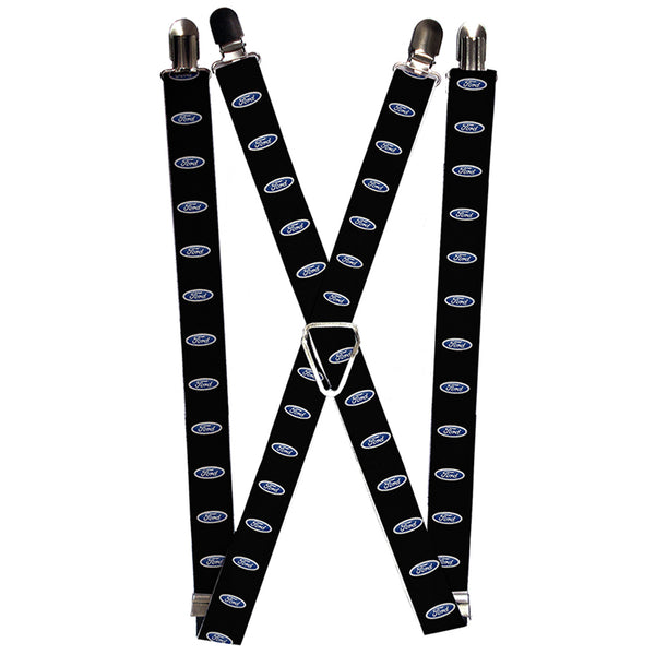 Buckle-Down Suspenders - 1.0" - Ford Oval Logo REPEAT