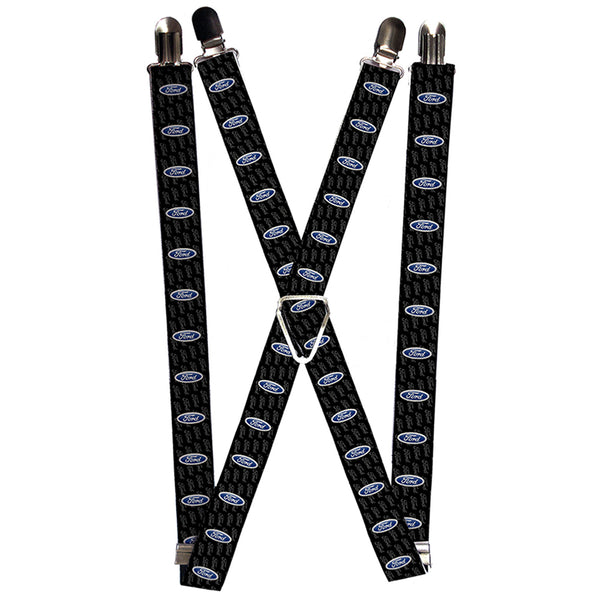 Buckle-Down Suspenders - 1.0" - Ford Oval REPEAT w Text