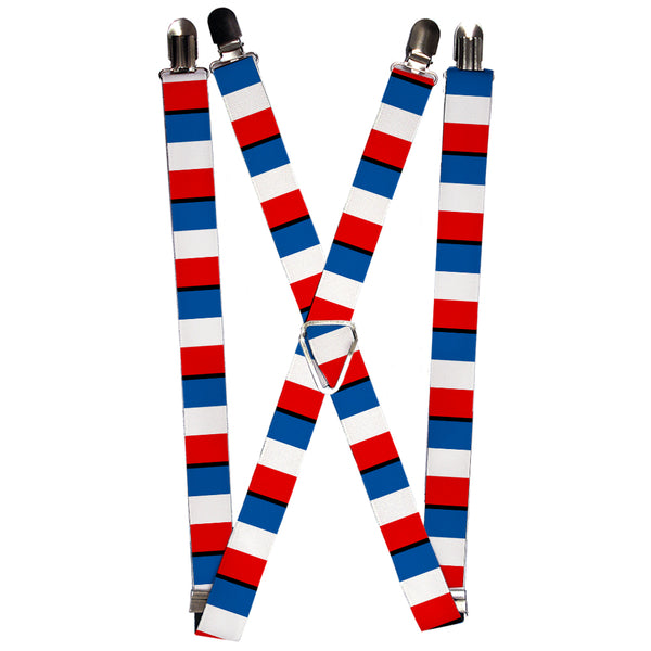 Buckle-Down Suspenders - 1.0" - France Flags