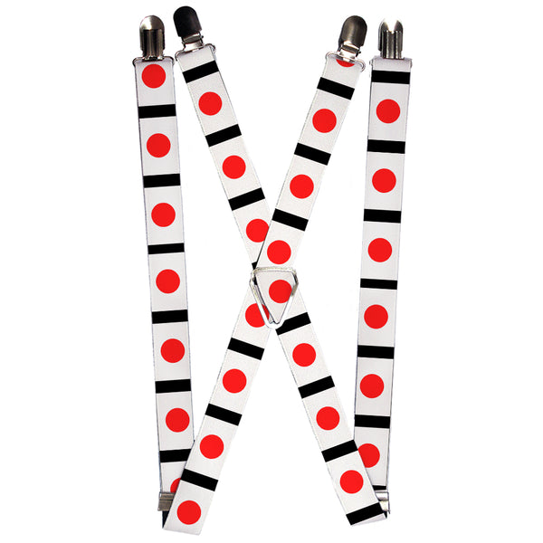 Buckle-Down Suspenders - 1.0" - Japan Flags