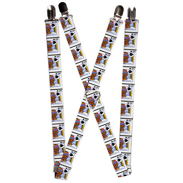 Buckle-Down Suspenders - 1.0" - King of Spades