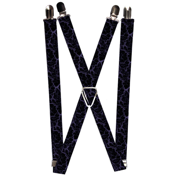 Buckle-Down Suspenders - 1.0" - Marble Black/Purple