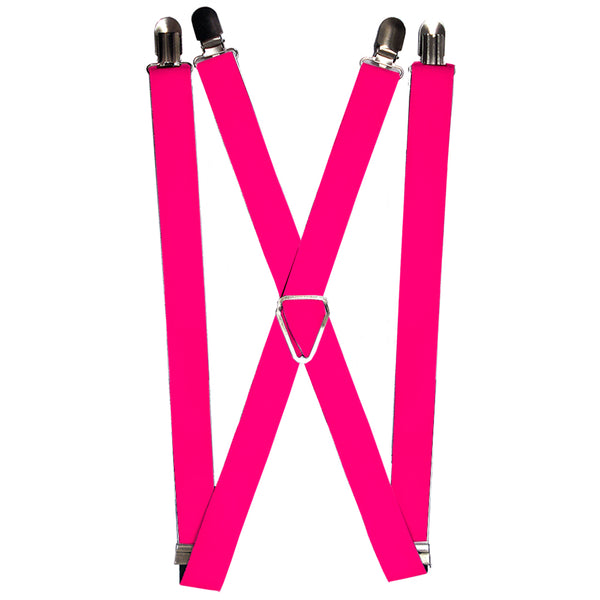 Buckle-Down Suspenders - 1.0" - Neon Pink Print