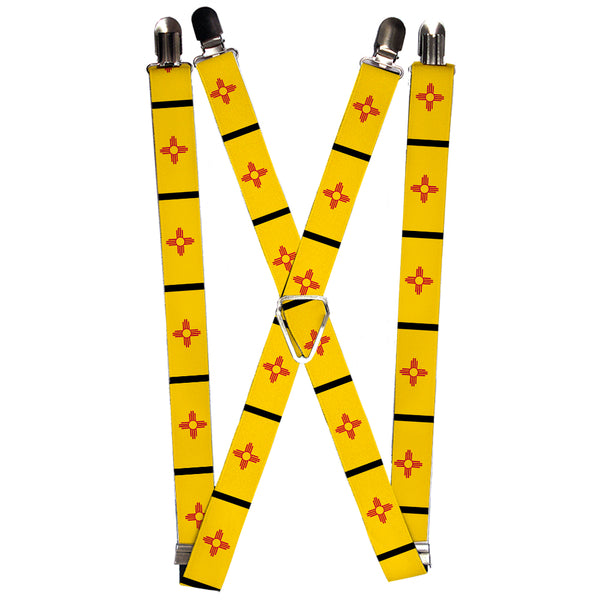Buckle-Down Suspenders - 1.0" - New Mexico Flag/Black