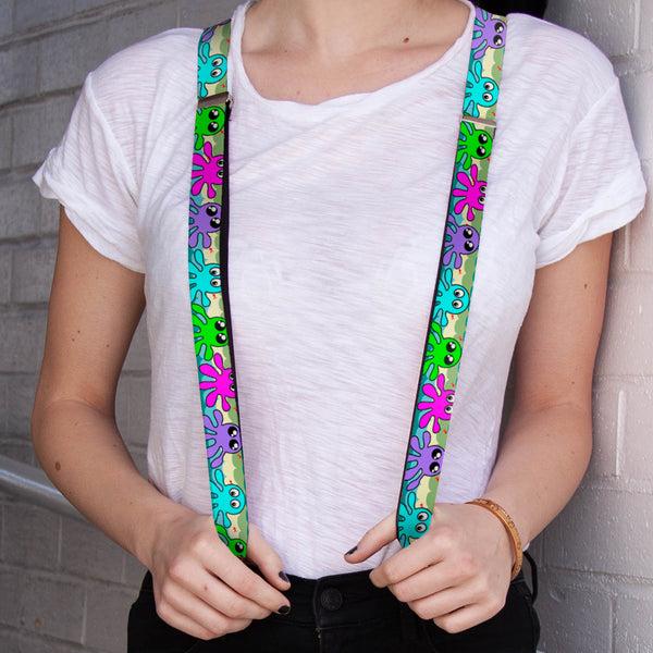 Buckle-Down Suspenders - 1.0" - Octopus Cartoon