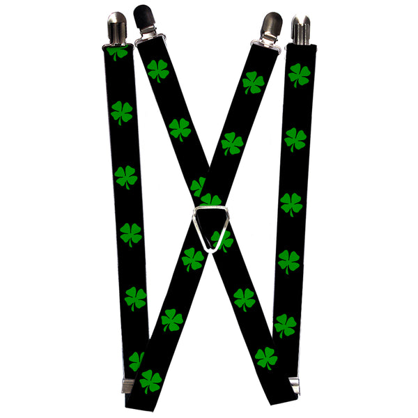 Buckle-Down Suspenders - 1.0" - St. Pat's Black/Green
