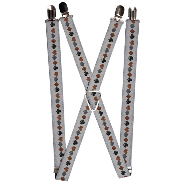 Buckle-Down Suspenders - 1.0" - Suits Gray Stone