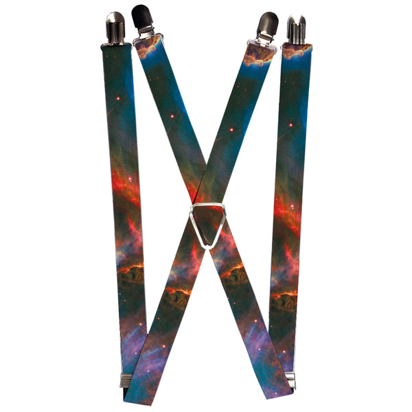 Buckle-Down Suspenders - 1.0" - Supernova Space Collage