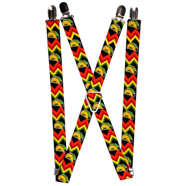 Buckle-Down Suspenders - 1.0" - Taco Man
