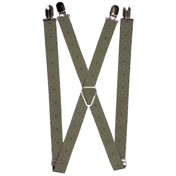 Buckle-Down Suspenders - 1.0" - Tapestry Charcoal/Olive