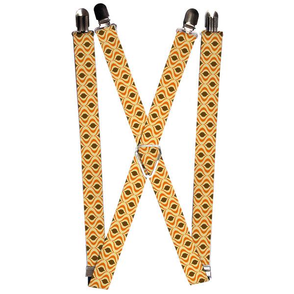 Buckle-Down Suspenders - 1.0" - Wire Grid Black/Blue