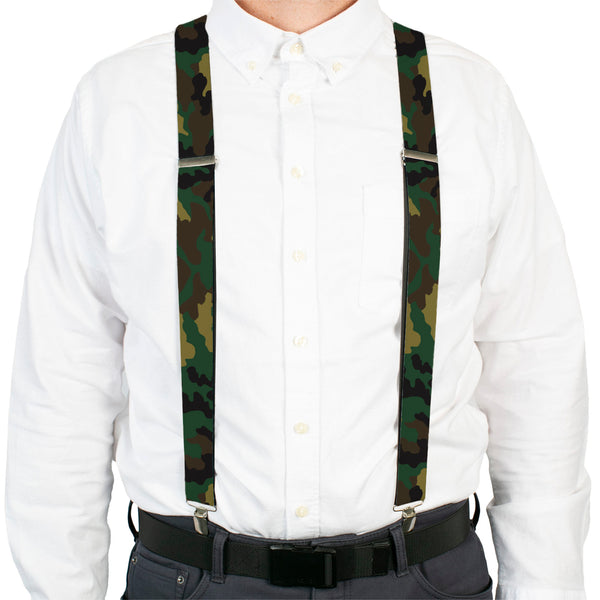 Buckle-Down Suspenders - 1.5" - Printed Camo Olive