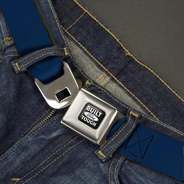 Buckle-Down Built Ford Tough Seatbelt Belt - Navy Webbing