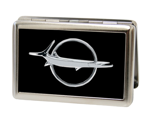 Buckle-Down Business Card Holder - LARGE - Barracuda Emblem FCG Black Silver