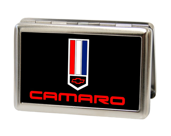 Buckle-Down Business Card Holder - LARGE - Camaro Badge FCG Black Red White Blue
