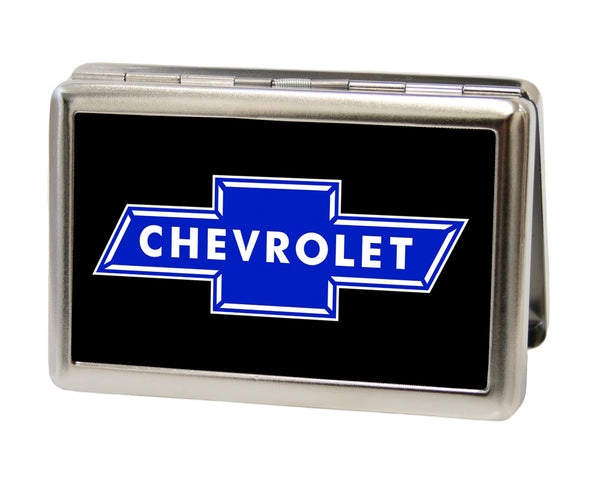 Buckle-Down Business Card Holder - LARGE - Chevy Bowtie FCG Black Blue