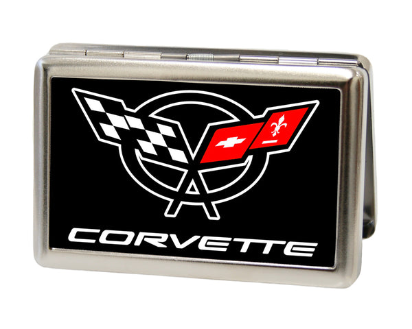 Buckle-Down Business Card Holder - LARGE - Corvette FCG Black White Red