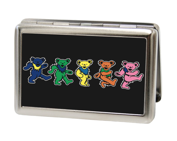 Buckle-Down Business Card Holder - LARGE - Dancing Bears FCG Black Multi Color