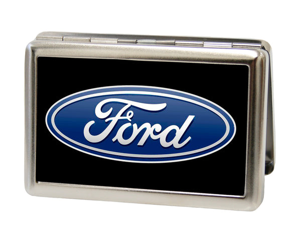 Buckle-Down Business Card Holder - LARGE - Ford Oval Logo CENTERED FCG Black