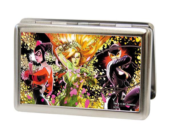 Buckle-Down Business Card Holder - LARGE -Gotham City Sirens Group Pose Petals FCG