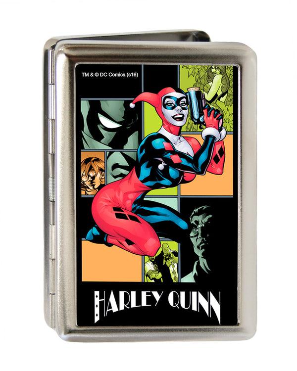 Buckle-Down Business Card Holder - LARGE - HARLEY QUINN Night and Day Comic Book Character Blocks FCG