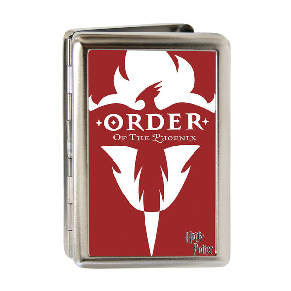 Buckle-Down Business Card Holder - LARGE - Harry Potter ORDER OF THE PHOENIX Logo FCG Red White
