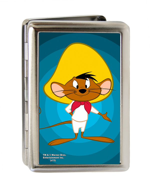 Buckle-Down Business Card Holder - LARGE - Speedy Gonzales Pose FCG Blue