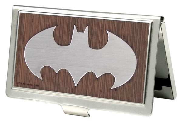 Buckle-Down Business Card Holder - SMALL - Batman Marquetry Black Walnut Metal