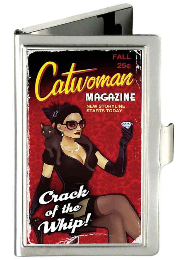 Buckle-Down Business Card Holder - SMALL - CATWOMAN-CRACK OF A WHIP Bombshell Pose FCG Reds