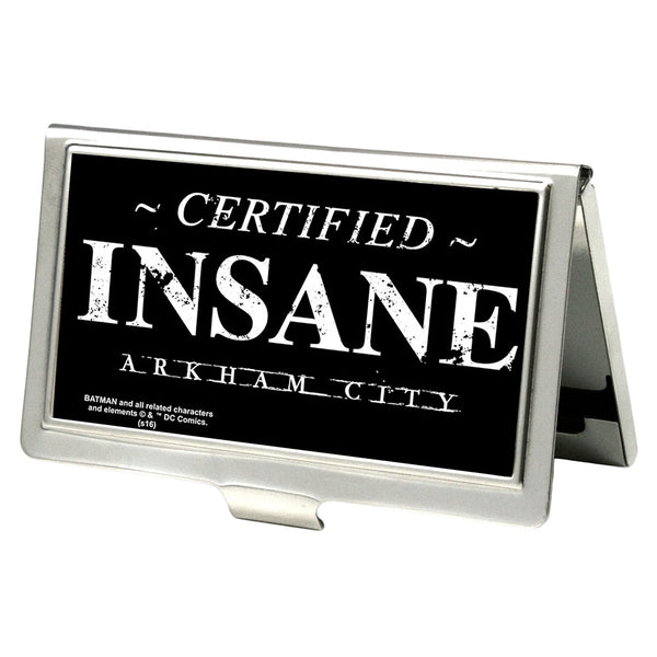 Buckle-Down Business Card Holder - SMALL - CERTIFIED INSANE-ARKHAM CITY FCG Black White