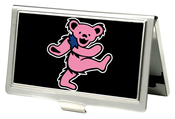 Buckle-Down Business Card Holder - SMALL - Dancing Bear FCG Black Pink