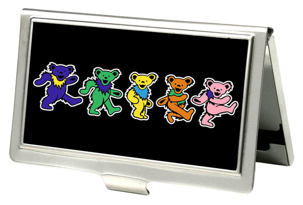 Buckle-Down Business Card Holder - SMALL - Dancing Bears FCG Black Multi Color