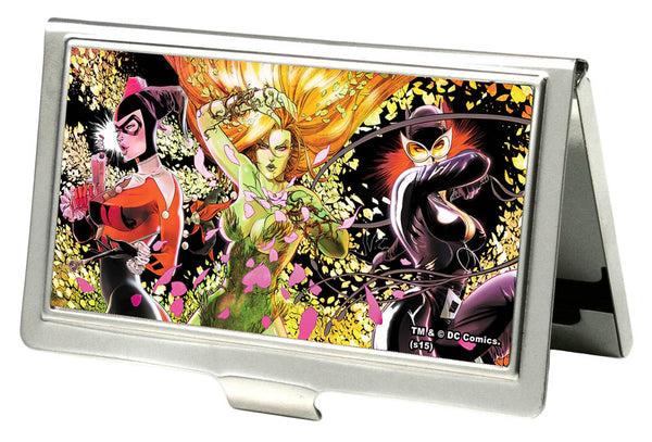 Buckle-Down Business Card Holder - SMALL - Gotham City Sirens Group Pose Petals FCG