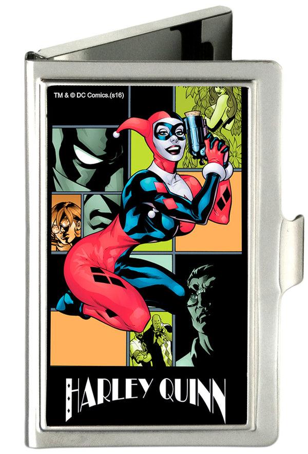 Buckle-Down Business Card Holder - SMALL - HARLEY QUINN Night and Day Comic Book Character Blocks FCG