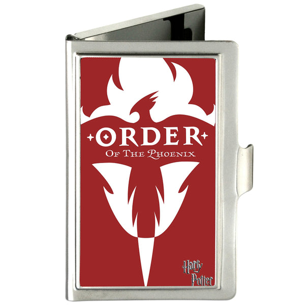 Buckle-Down Business Card Holder - SMALL - Harry Potter ORDER OF THE PHOENIX Logo FCG Red White