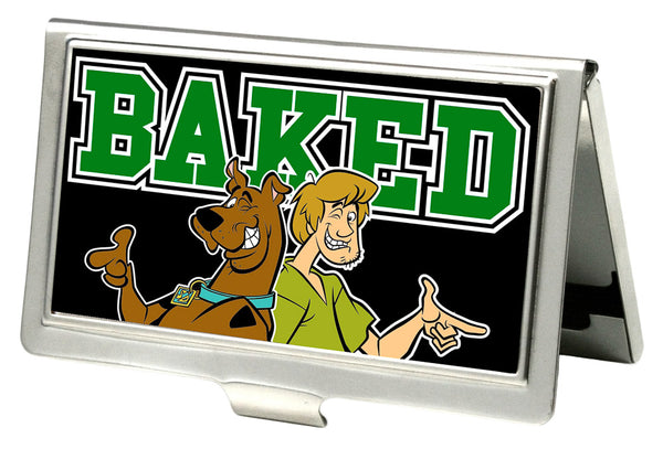 Buckle-Down Business Card Holder - SMALL - Scooby & Shaggy BAKED FCG Black Green