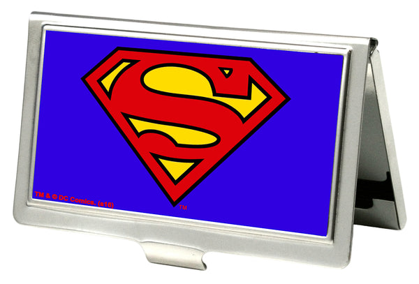Buckle-Down Business Card Holder - SMALL - Superman FCG Blue