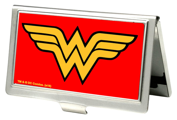 Buckle-Down Business Card Holder - SMALL - Wonder Woman Logo FCG Red
