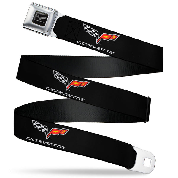 Buckle-Down C6 Seatbelt Belt - C6 Logo REPEAT Webbing