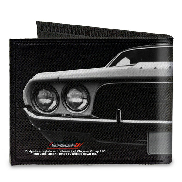 Buckle-Down Canvas Bi-Fold Wallet - 1976 Challenger Black & White