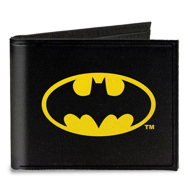 Buckle-Down Canvas Bi-Fold Wallet - Batman Black Yellow