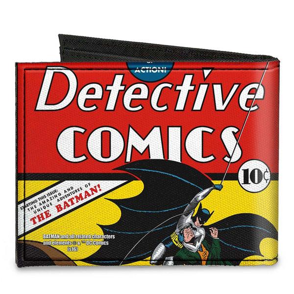 Buckle-Down Canvas Bi-Fold Wallet - Classic DETECTIVE COMICS Issue #27 First Batman Action Cover Pose