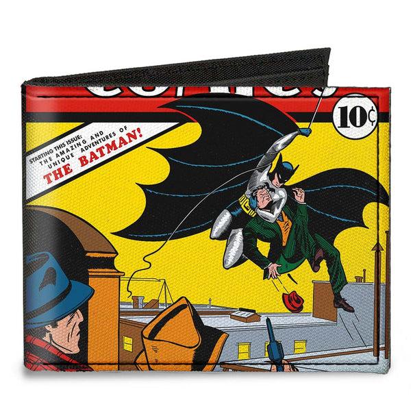 Buckle-Down Canvas Bi-Fold Wallet - Classic DETECTIVE COMICS Issue #27 First Batman Action Cover Pose