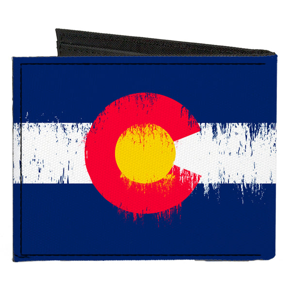 Buckle-Down Canvas Bi-Fold Wallet - Colorado Flag Weathered