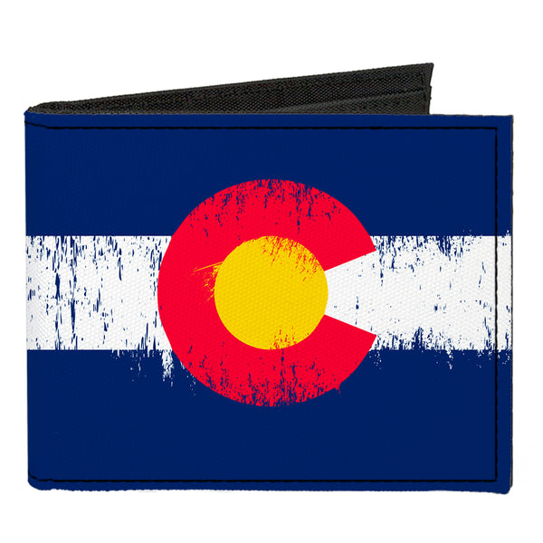 Buckle-Down Canvas Bi-Fold Wallet - Colorado Flag Weathered