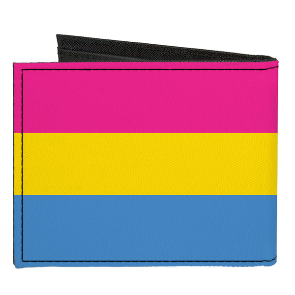 Buckle-Down Canvas Bi-Fold Wallet - Flag Pansexual Pink Yellow Blue